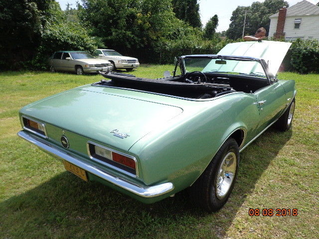 1967 Green Chevrolet Camaro Convertible