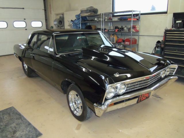 1967 Black Chevrolet Chevelle 2 door post