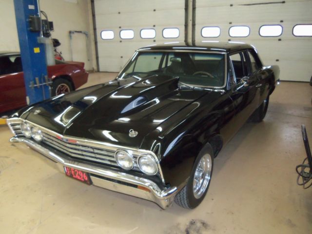 1967 Black Chevrolet Chevelle 2 door post