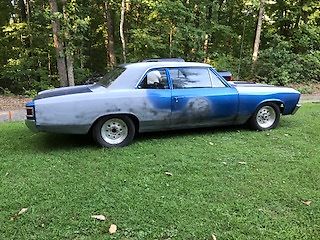 1967 Blue Chevrolet Chevelle Coupe