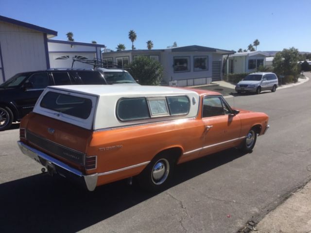 1967 Orange Chevrolet Chevelle El Camino