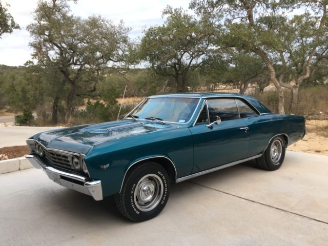 1967 Turquoise Chevrolet Chevelle 2 Dr Sedan
