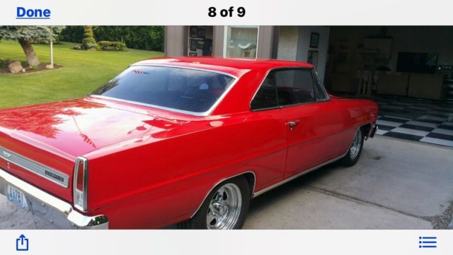 1967 Red Chevrolet Nova Coupe
