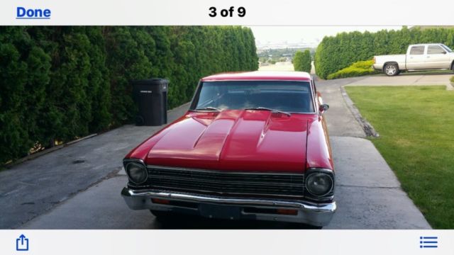 1967 Red Chevrolet Nova Coupe