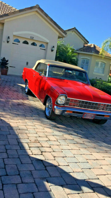 1967 Red Chevrolet Nova Convertible