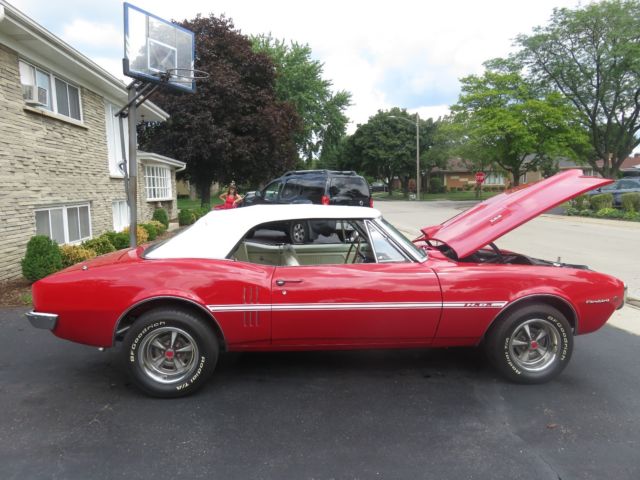 1967 Red Pontiac Firebird Convertible