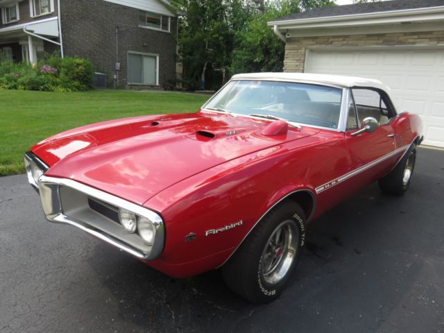 1967 Red Pontiac Firebird Convertible