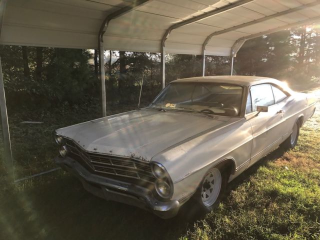 1967 White Ford Galaxie Fastback