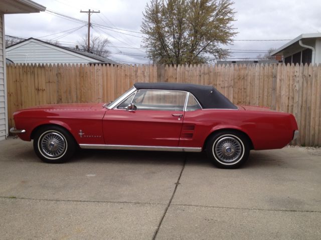1967 Red Ford Mustang Convertible