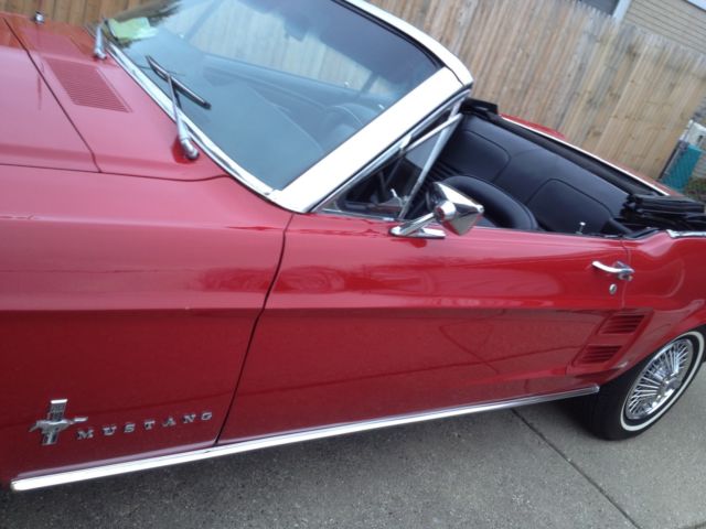 1967 Red Ford Mustang Convertible