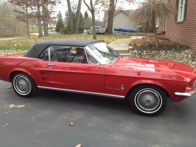 1967 Red Ford Mustang Convertible