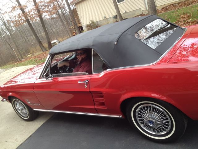 1967 Red Ford Mustang Convertible