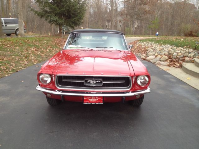 1967 Red Ford Mustang Convertible