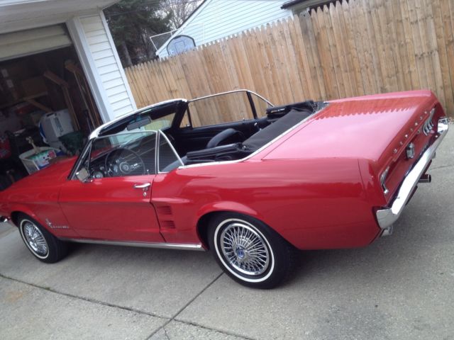 1967 Red Ford Mustang Convertible