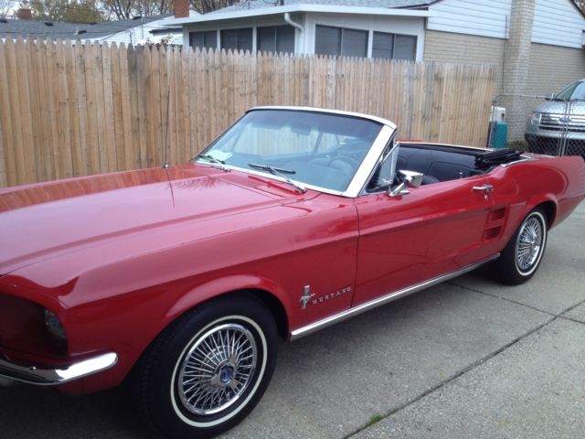1967 Red Ford Mustang Convertible