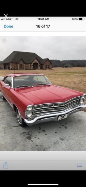 1967 Red Ford Galaxie Fastback