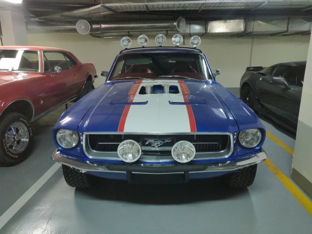 1967 Blue Ford Mustang Fastback