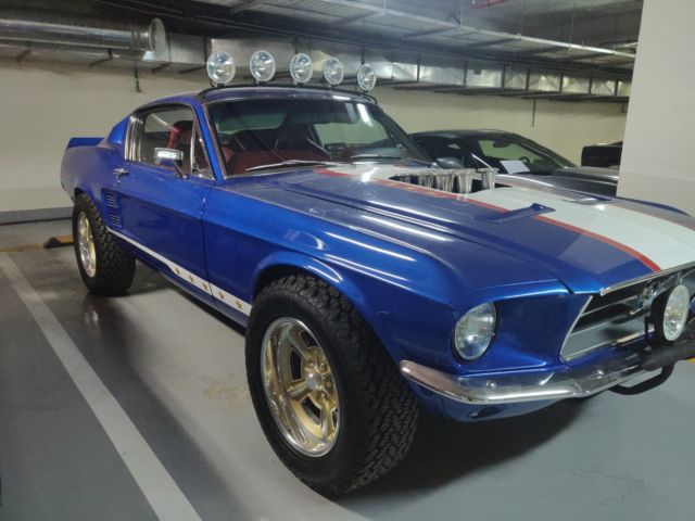1967 Blue Ford Mustang Fastback