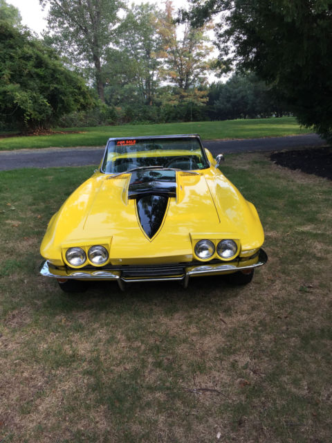 1967 Yellow Chevrolet Corvette Convertible
