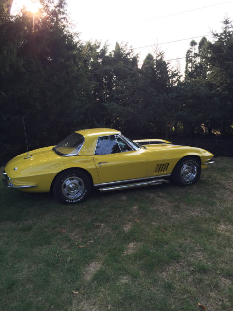1967 Yellow Chevrolet Corvette Convertible