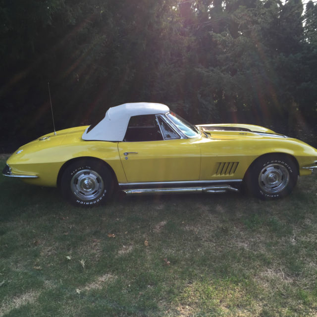 1967 Yellow Chevrolet Corvette Convertible