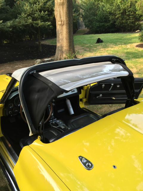 1967 Yellow Chevrolet Corvette Convertible