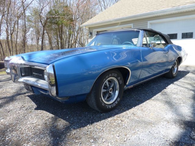 1968 Blue Pontiac Le Mans Convertible
