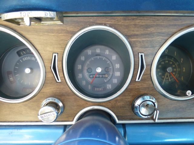 1968 Blue Pontiac Le Mans Convertible