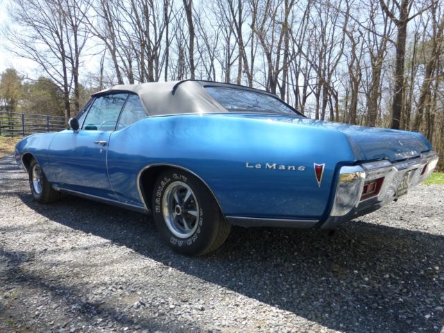 1968 Blue Pontiac Le Mans Convertible