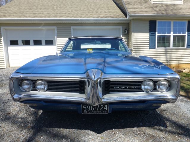 1968 Blue Pontiac Le Mans Convertible