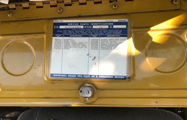 1971 Ocre Chevrolet Blazer Blazer