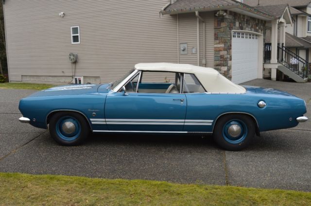 1968 Blue Plymouth Barracuda Convertible