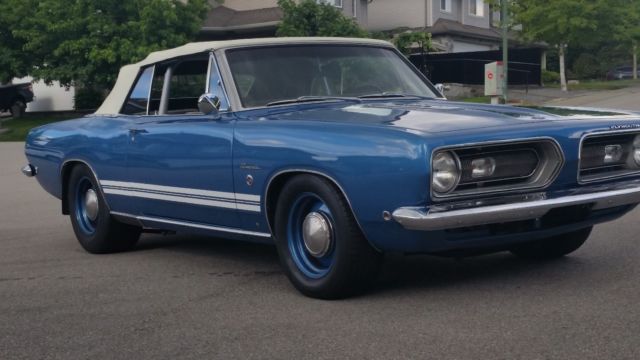 1968 Blue Plymouth Barracuda Convertible