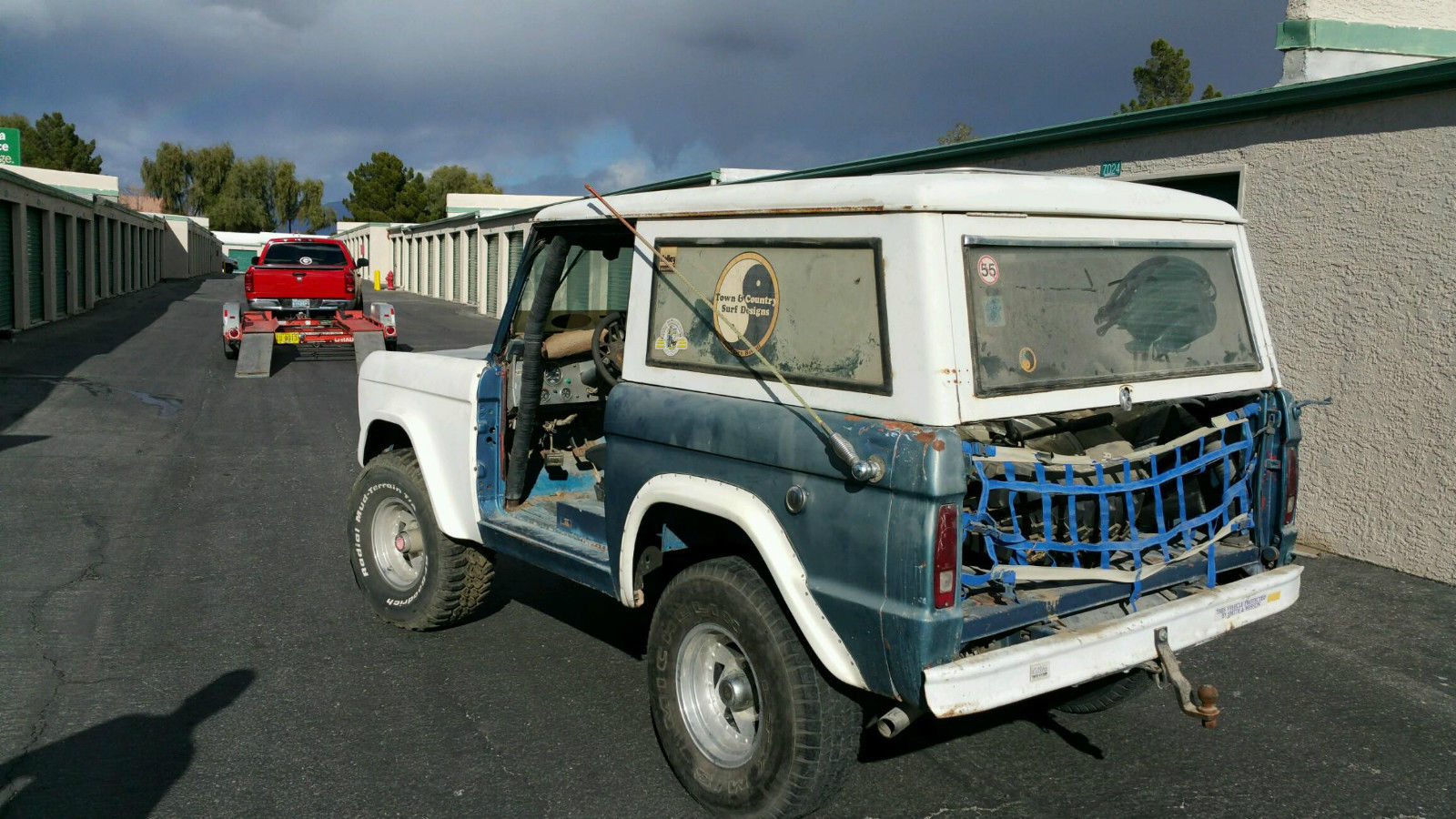 1968 Blue and White Ford Bronco