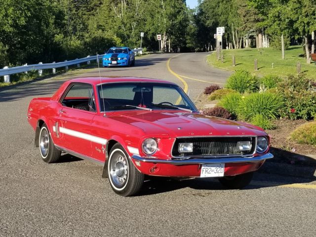 1968 Red Ford Mustang