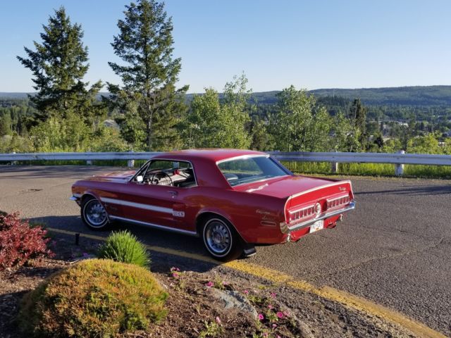 1968 Red Ford Mustang