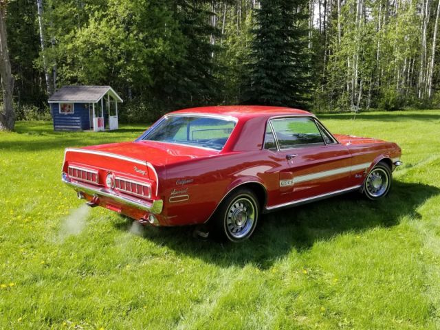 1968 Red Ford Mustang