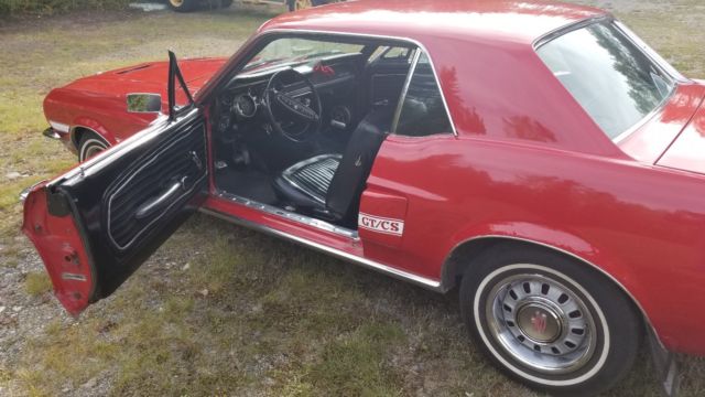 1968 Red Ford Mustang