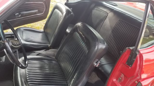 1968 Red Ford Mustang