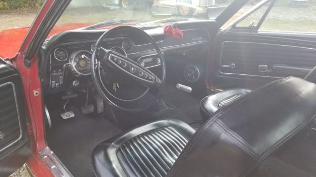 1968 Red Ford Mustang