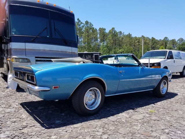 1968 Blue Chevrolet Camaro Convertible