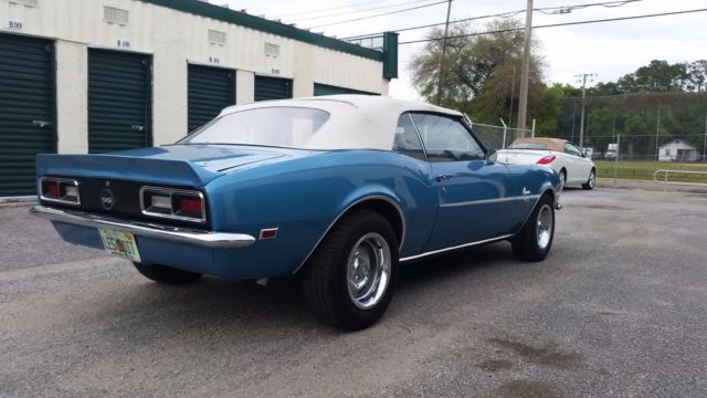 1968 Blue Chevrolet Camaro Convertible