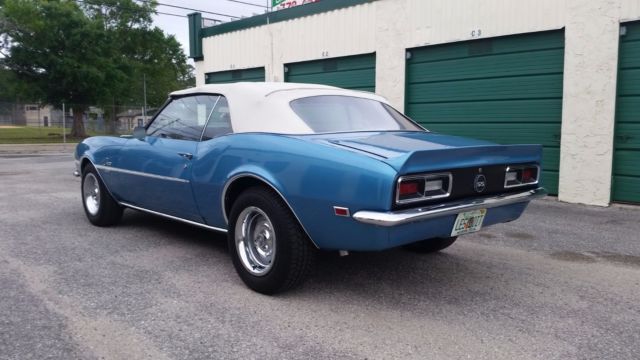 1968 Blue Chevrolet Camaro Convertible