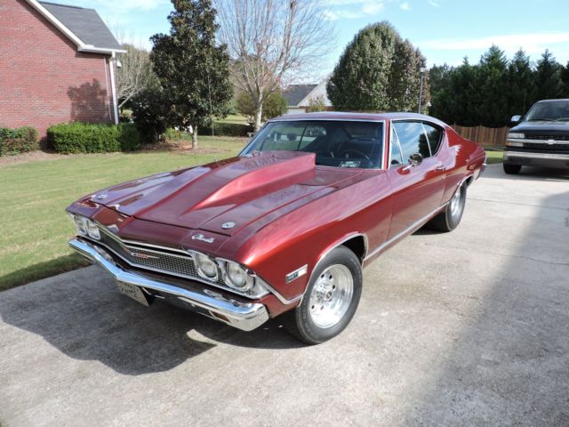 1968 Burgundy Chevrolet Chevelle Coupe