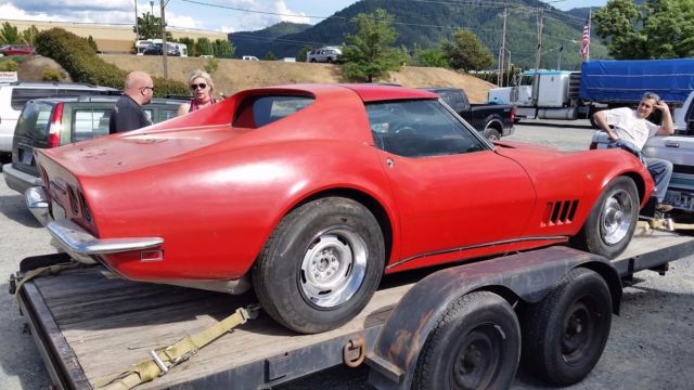 1968 red Chevrolet Corvette Coupe