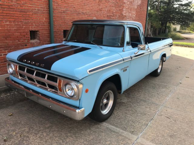 1968 Blue Dodge Other Pickups CUSTOM CAB LONG BED
