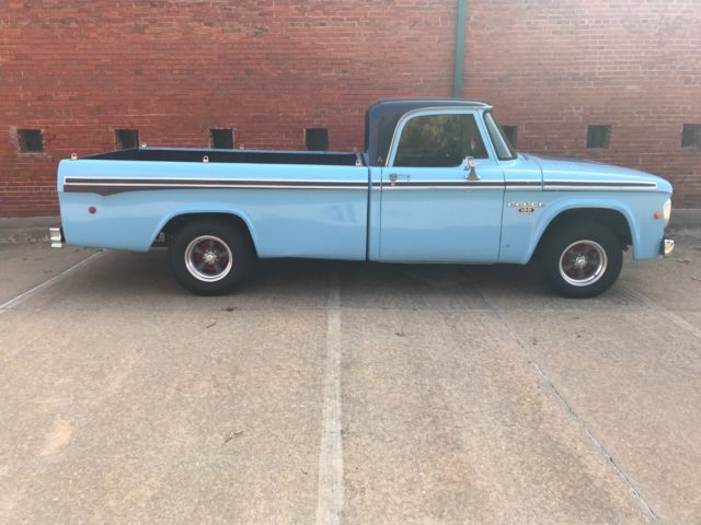 1968 Blue Dodge Other Pickups CUSTOM CAB LONG BED