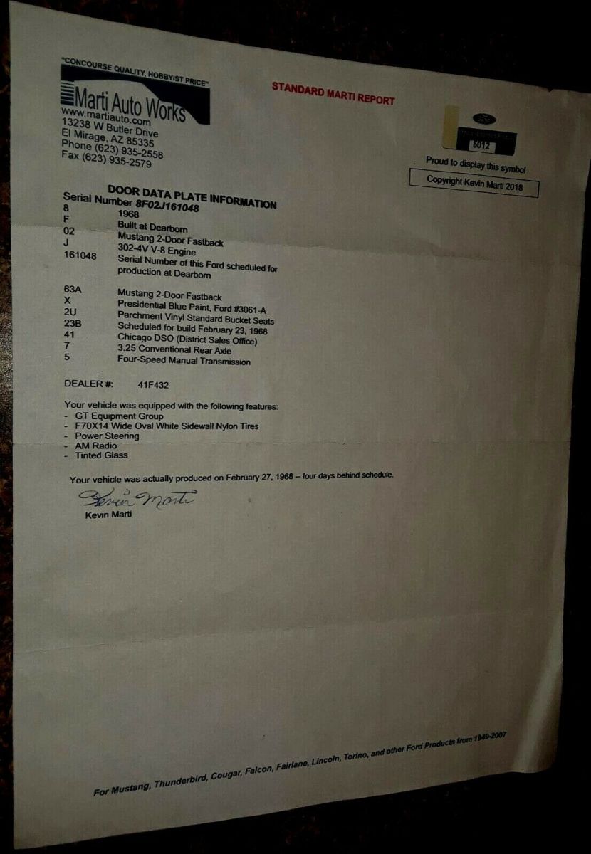 1968 Presidential Blue originally (gray primer now) Ford Mustang Fastback