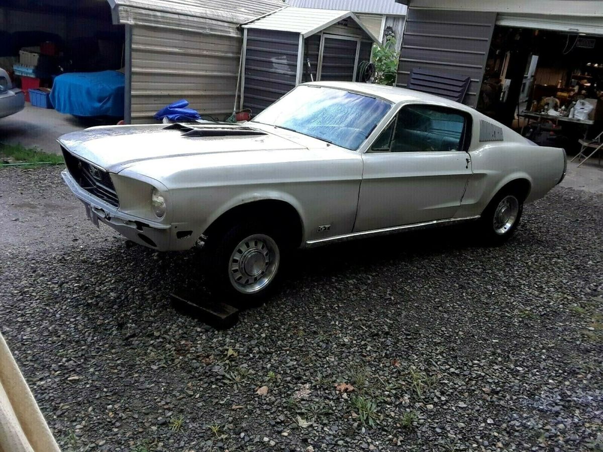 1968 Presidential Blue originally (gray primer now) Ford Mustang Fastback