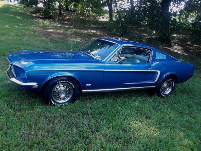 1968 Acapulco Blue Ford Mustang Fastback